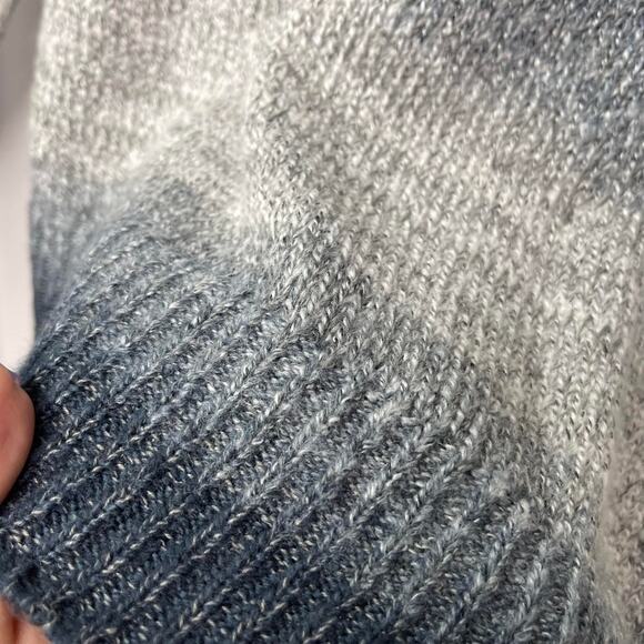 Apt 9 knit top sweater women's size medium gray blue stripe mock turtleneck - Picture 2 of 15